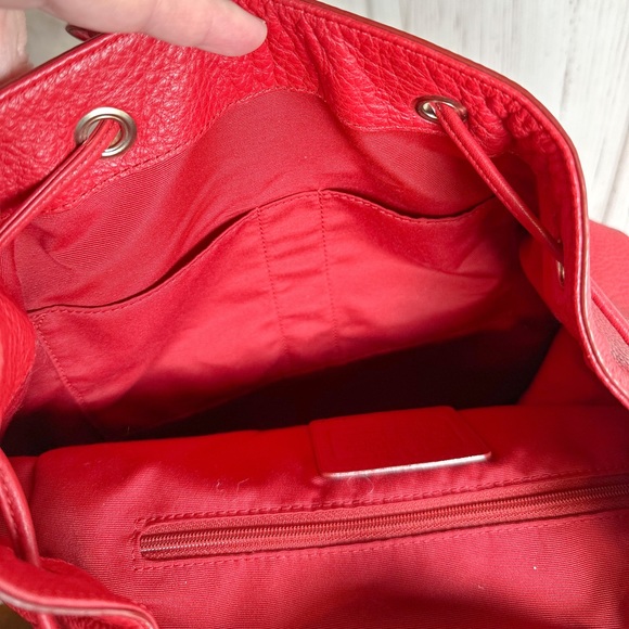 Coach Billie Backpack: Red, Pebbled Leather - Picture 7 of 8